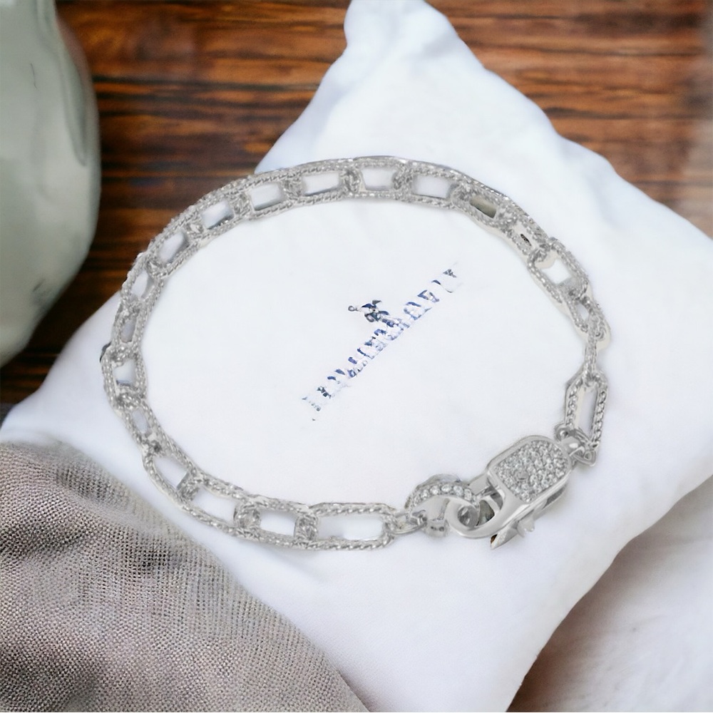 ADORNMONDE NADIA AIR CHAIN and CRYSTALS BRACELET